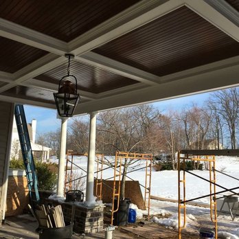 Fallston Remodeling - Built a new roof over existing patio and installed a coffered ceiling - General Contractors Near Me - Fallston, Maryland Fallston Remodeling - Built a new roof over existing patio and installed a coffered ceiling - General Contractors Near Me - Fallston, Maryland