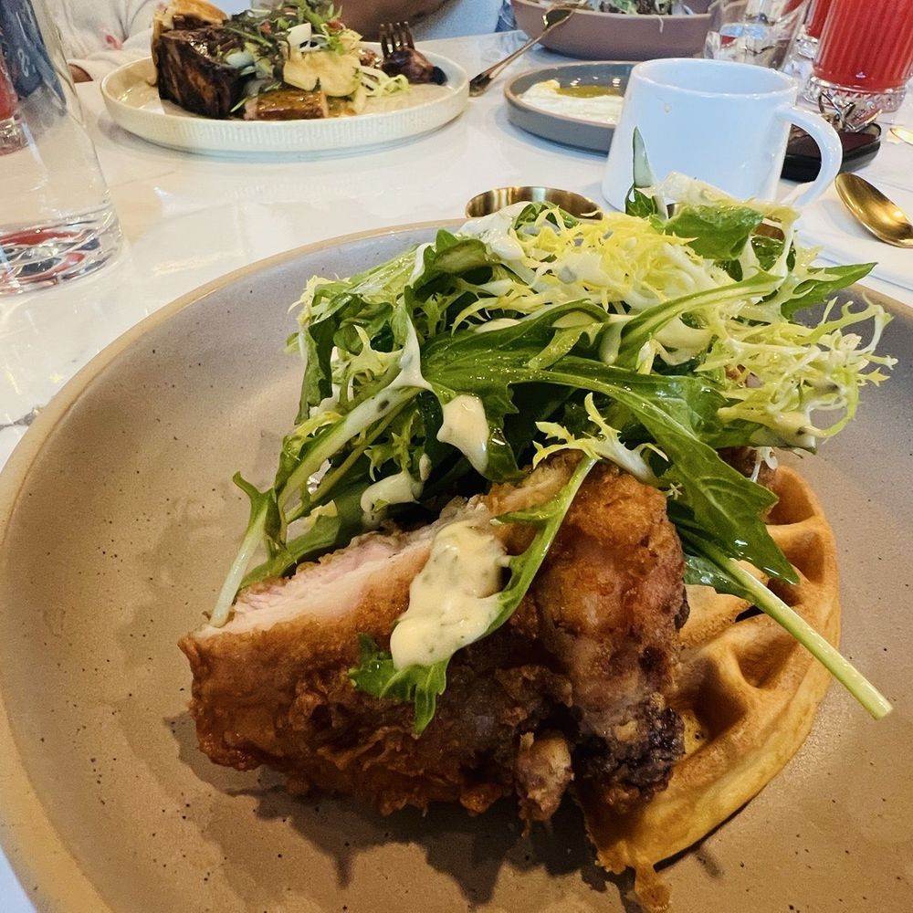 Pretti Platters - Fried chicken and waffle yum yum the sauces are mouth watering - Breakfast & Brunch Near Me - San Anselmo, California Pretti Platters - Fried chicken and waffle yum yum the sauces are mouth watering - Breakfast & Brunch Near Me - San Anselmo, California