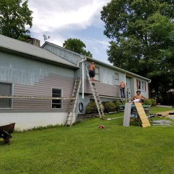 Hartness Home Improvements - Same siding job partially done - Windows Installation Near Me - Winston Salem, North Carolina Hartness Home Improvements - Same siding job partially done - Windows Installation Near Me - Winston Salem, North Carolina