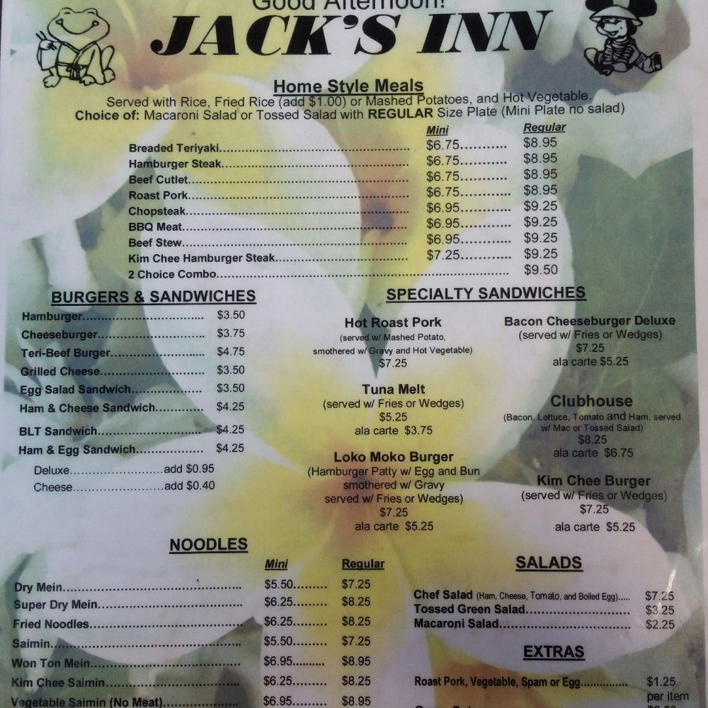 Jack's Inn - Breakfast & Brunch Near Me - Kahului, Hawaii