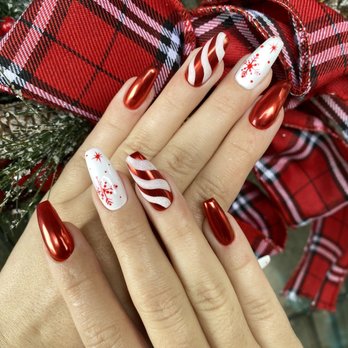 Vibar Nails - Christmas nails - Nail Salons Near Me - Pensacola, Florida