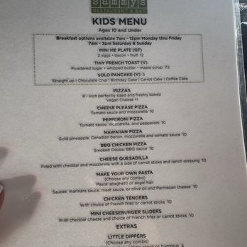 Sammy's Restaurant + Bar - Kids menu - Pizza Near Me - Imperial Beach, California Sammy's Restaurant + Bar - Kids menu - Pizza Near Me - Imperial Beach, California