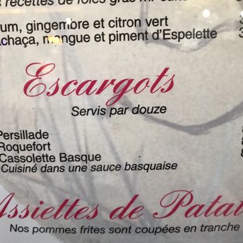 Chez Gladines - Some menu shots! - Basque Near Me - Paris, 75