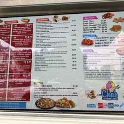cha's ice cream & grill - Menu