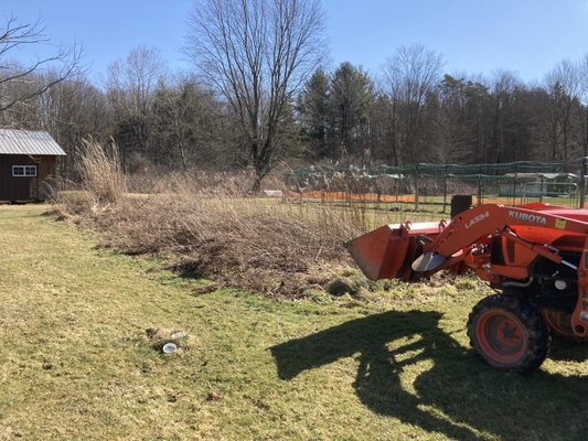 Raised flower bed removal - The customer wanted this removed for future installation of a shed or garage.
