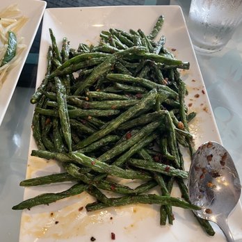 Trizest Restaurant - Stir fried green beans - this was the only miss of the day. Somehow it seems hallow as if it was missing the beans on the inside. - Chinese Near Me - Sterling Heights, Michigan