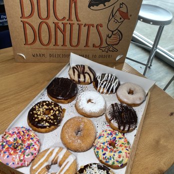 Duck Donuts - Delicious dozen donuts of my choice... Picked some of my favorites! - Donuts Near Me - Hauppauge, New York Duck Donuts - Delicious dozen donuts of my choice... Picked some of my favorites! - Donuts Near Me - Hauppauge, New York