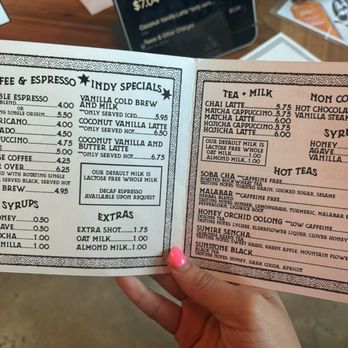 Indy Coffee - menu - Coffee & Tea Near Me - San Antonio, Texas