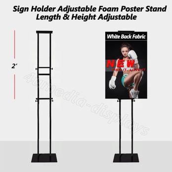 4U Media & Displays - Double-sided adjustable foam board sign holder - Print Media Near Me - Hayward, California 4U Media & Displays - Double-sided adjustable foam board sign holder - Print Media Near Me - Hayward, California