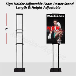 4U Media & Displays - Double-sided adjustable foam board sign holder