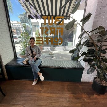 Alfred Coffee - My beautiful wife in their Cushion area. - Coffee & Tea Near Me - Pasadena, California Alfred Coffee - My beautiful wife in their Cushion area. - Coffee & Tea Near Me - Pasadena, California