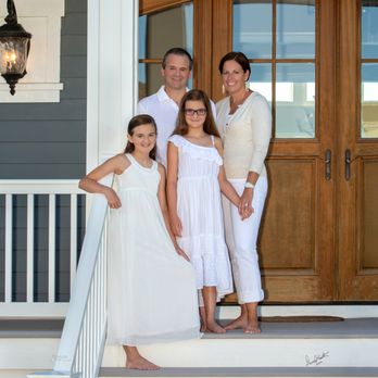 Portraits In The Sand - Family on their front porch of their beach home - Pet Photography Near Me - Rehoboth Beach, Delaware Portraits In The Sand - Family on their front porch of their beach home - Pet Photography Near Me - Rehoboth Beach, Delaware