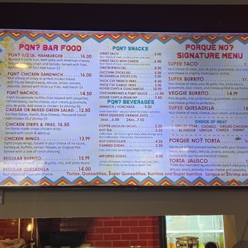 Porque No? Tacos - Interior - menu - Mexican Near Me - San Leandro, California