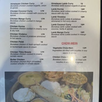 Monsoon Himalayan Cuisine - Menu December 2024 - Himalayan/Nepalese Near Me - Half Moon Bay, California