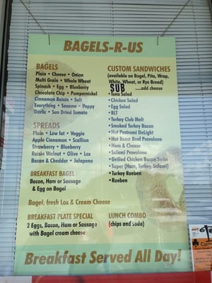 Menu photo 4 Bagels R US Jacksonville, FL