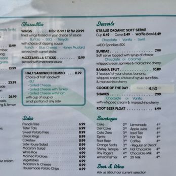 The Shore Shack - 3/7/2026 Menu back side - American Near Me - Pacifica, California