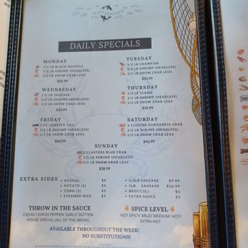 Miso Seafood - the menu of the restaurant - Sushi Bars Near Me - Gulf Shores, Alabama