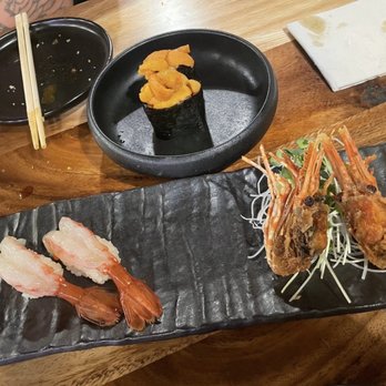 Oao - Sushi Bar & Grill at Wailea - Sweet Shrimp & Uni Nigiri - Sushi Bars Near Me - Kihei, Hawaii Oao - Sushi Bar & Grill at Wailea - Sweet Shrimp & Uni Nigiri - Sushi Bars Near Me - Kihei, Hawaii