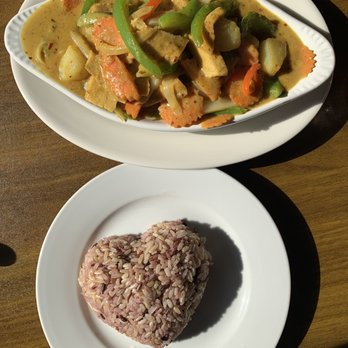 Thai Vegan - Yellow Curry with brown rice - Thai Near Me - Greer, South Carolina Thai Vegan - Yellow Curry with brown rice - Thai Near Me - Greer, South Carolina