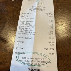 Lunch for 5 - left $70 - good waitstaff.