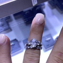 Custom engagement ring and wedding band