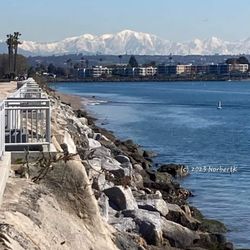 Aubrey E. Austin, Jr. Park - View of Snowcapped San Gabriel Mountains