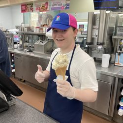 Braum’s - Triple scoop chocolate chip with a waffle cone!