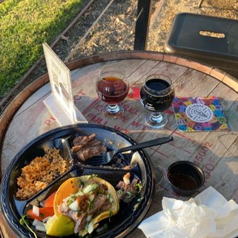 Tres Compas Mexican Grill - a plate of food on a barrel - Food Trucks Near Me Tres Compas Mexican Grill - a plate of food on a barrel - Food Trucks Near Me