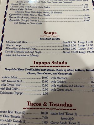 Menu photo 5 Micha's Tucson, AZ