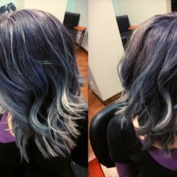 Trillium Salon - This rockin' blue-grey color was done by Lauren!
