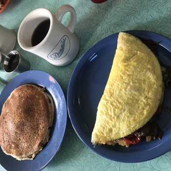 Donckers - The Dontes Inferno omelette (steak, smoked Gouda, roasted red peppers, Franks Red Hot sauce and onions). - Candy Stores Near Me - Marquette, Michigan