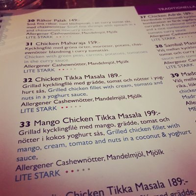 Menu photo 2 Indian Garden Stockholm, AB