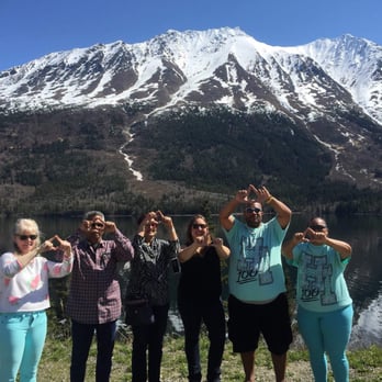 Southeast Tours - Our toured Guide on the far left is VERY knowledgeable about the area. We're in Yukon, B.C. Ku Kia`i Mauna! - Tours Near Me
