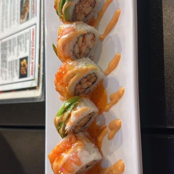 Rock N Roll Sushi - Reggae Roll with crawfish so good! - Sushi Bars Near Me - Cypress, Texas Rock N Roll Sushi - Reggae Roll with crawfish so good! - Sushi Bars Near Me - Cypress, Texas