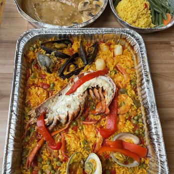 Marbella Restaurant - Seafood Paella Marinera Dinner and Veal with mushroom sauce. See more on Instagram at @NY.Foodie - Spanish Near Me - Bayside, New York Marbella Restaurant - Seafood Paella Marinera Dinner and Veal with mushroom sauce. See more on Instagram at @NY.Foodie - Spanish Near Me - Bayside, New York