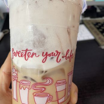 85°C Bakery Cafe-Cypress - Forgot to put sugar/syrup in Iced Sea Salt Coffee L. - Coffee & Tea Near Me - Cypress, California