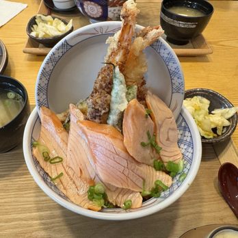 Tendon Kohaku - Seared Salmon Aimori Tendon - Japanese Near Me - Bellevue, Washington Tendon Kohaku - Seared Salmon Aimori Tendon - Japanese Near Me - Bellevue, Washington