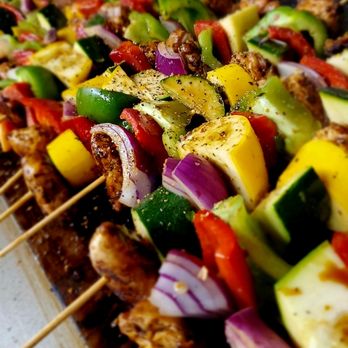 Sister 2 Sister Catering & Events - Daily choice lunch special. Chicken & veggie kabobs - Caterers Near Me Sister 2 Sister Catering & Events - Daily choice lunch special. Chicken & veggie kabobs - Caterers Near Me