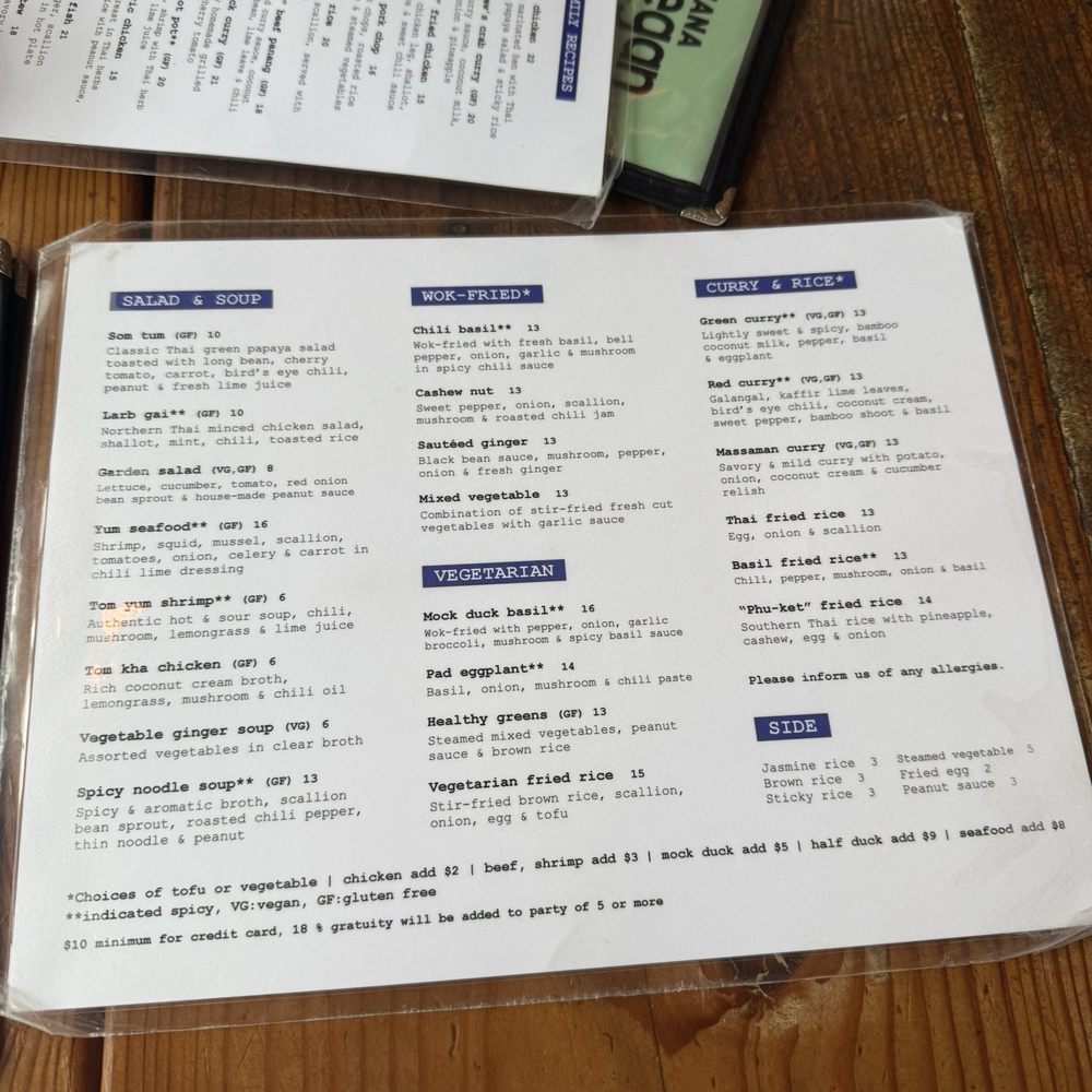 Pochana Thai Kitchen - menu - Thai Near Me - Astoria, New York