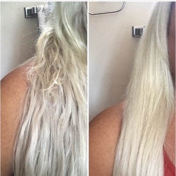 Hairamedics Salon - Before air dried hair and after using the blow dry brush. - Hair Salons Near Me - La Jolla, California Hairamedics Salon - Before air dried hair and after using the blow dry brush. - Hair Salons Near Me - La Jolla, California