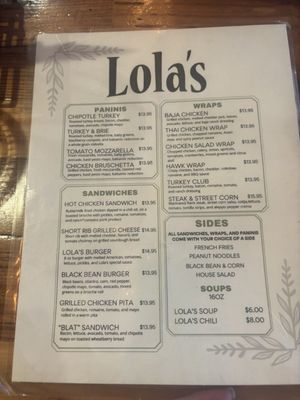 Menu photo 4 Lola's Cafe New Paltz, NY