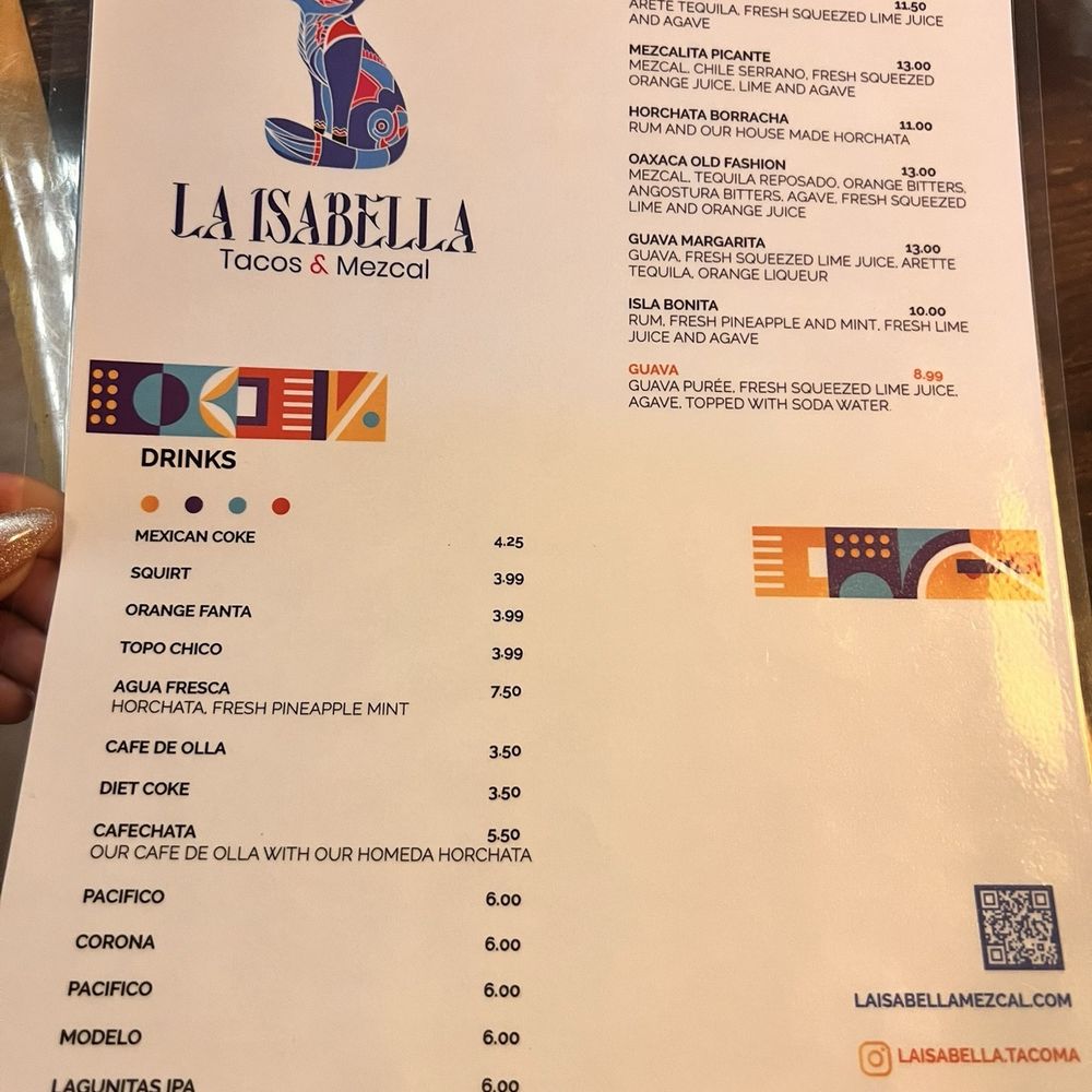 La Isabella - Menu (front) - Mexican Near Me - Tacoma, Washington La Isabella - Menu (front) - Mexican Near Me - Tacoma, Washington