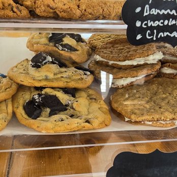Triple Bee Bakery & Boutique - Arrangement of giant cookies M&M cookie,  chocolate chip oreo, and Oatmeal cream cookie. - Bakeries Near Me - Seguin, Texas