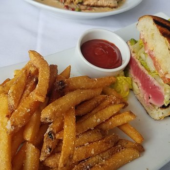 Encore Bistro & Bar - Grilled Ahi Tuna with Truffle Fries... Excellent. - Seafood Near Me - Dennis, Massachusetts Encore Bistro & Bar - Grilled Ahi Tuna with Truffle Fries... Excellent. - Seafood Near Me - Dennis, Massachusetts