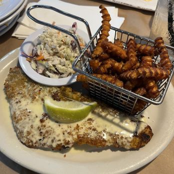 Chubby Trout - Walleye dinner with sweet potato fries and coleslaw. - Seafood Near Me - Elkhart, Indiana Chubby Trout - Walleye dinner with sweet potato fries and coleslaw. - Seafood Near Me - Elkhart, Indiana