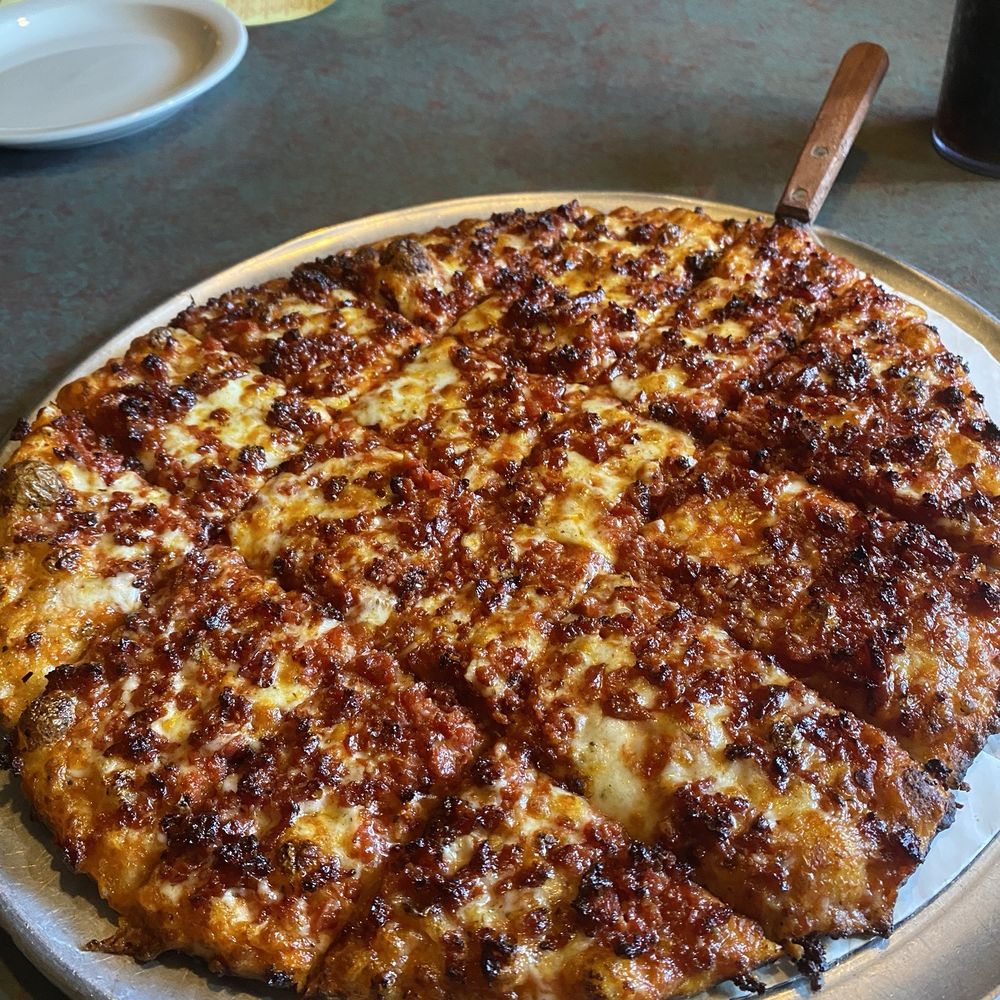 Sir Pizza - They no longer have the buffet and they've gone strictly to conveyor belt pizza, which, as you can see overcooked the top of the pizza. - Pizza Near Me - Murfreesboro, Tennessee Sir Pizza - They no longer have the buffet and they've gone strictly to conveyor belt pizza, which, as you can see overcooked the top of the pizza. - Pizza Near Me - Murfreesboro, Tennessee