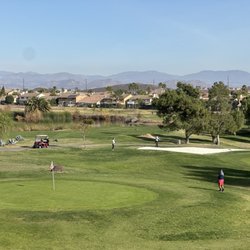 The Golf Club at Rancho California - View of the 9th hole from clubhouse grill