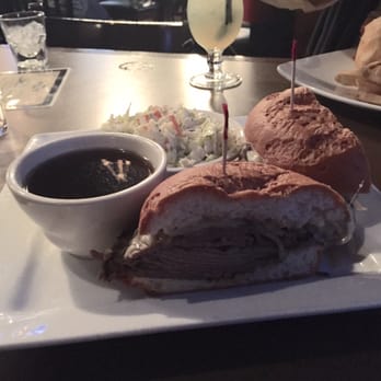 Backstop Bar & Grill - French dip with a gluten free bun - Bars Near Me - Canby, Oregon