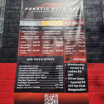 Fanatic Auto Spa - Outside signage - Auto Detailing Near Me - Yonkers, New York Fanatic Auto Spa - Outside signage - Auto Detailing Near Me - Yonkers, New York