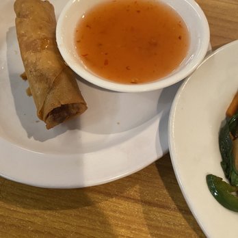 Ban Moon - Pork egg roles! I am so not a fan of sweet & sour sauce. This was sweet chili sauce & I was blown away with flavor! Loved the sauce! - Thai Near Me - San Angelo, Texas